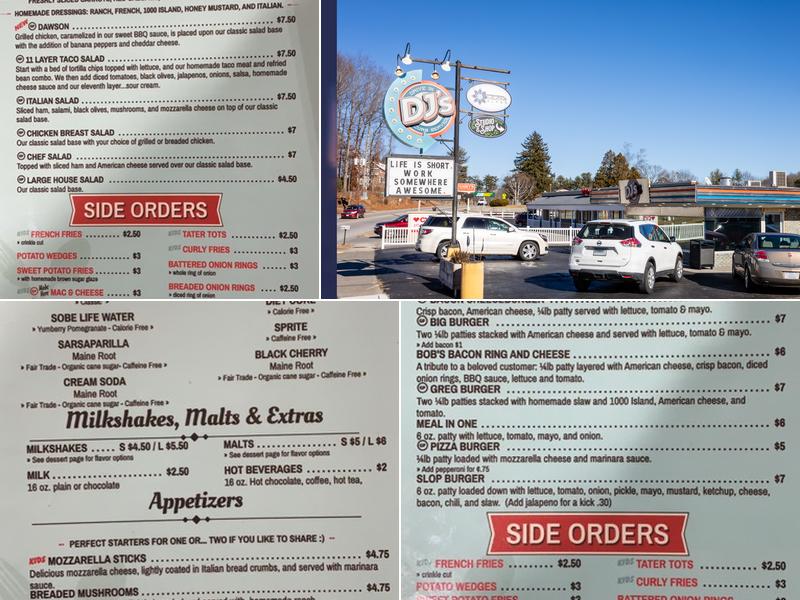 DJ's Drive In Menu