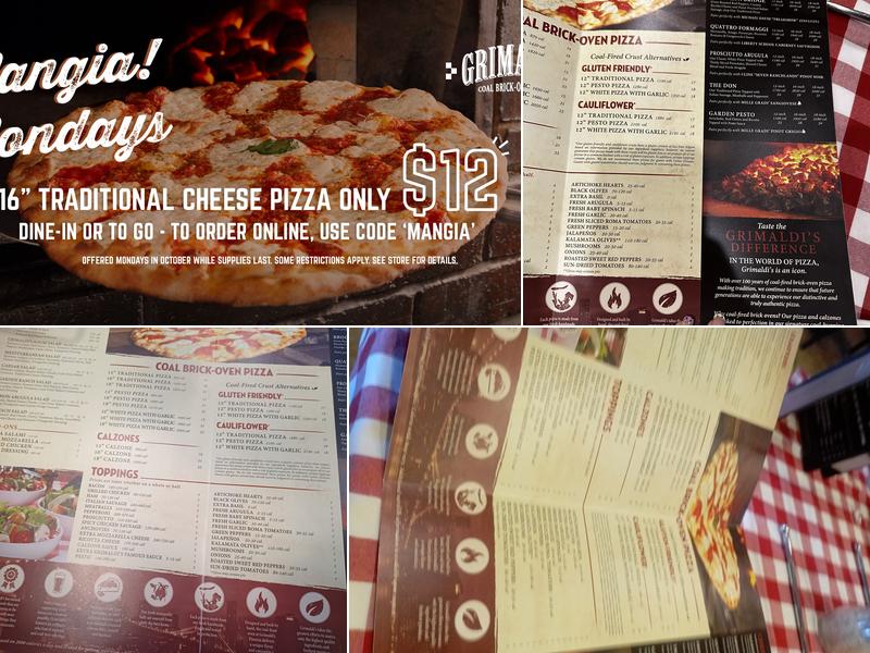 Grimaldi's Pizzeria Menu