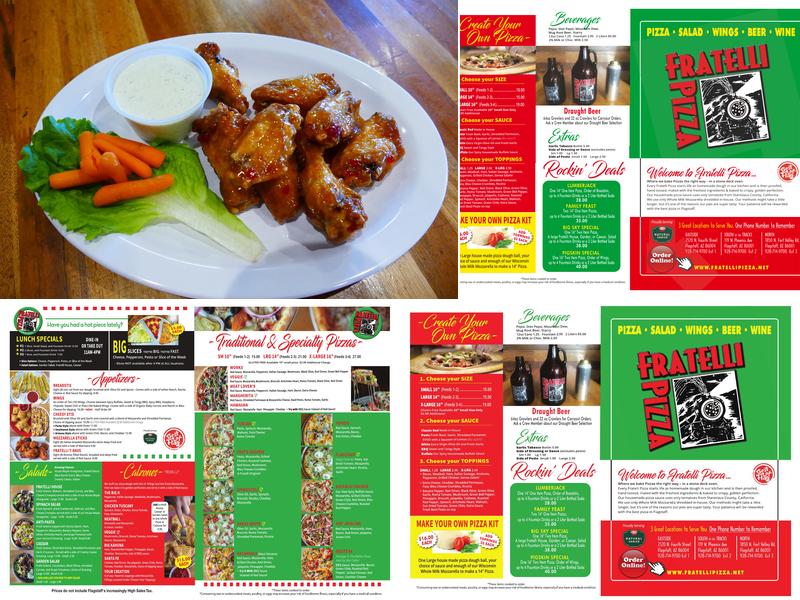 Fratelli Pizza Menu