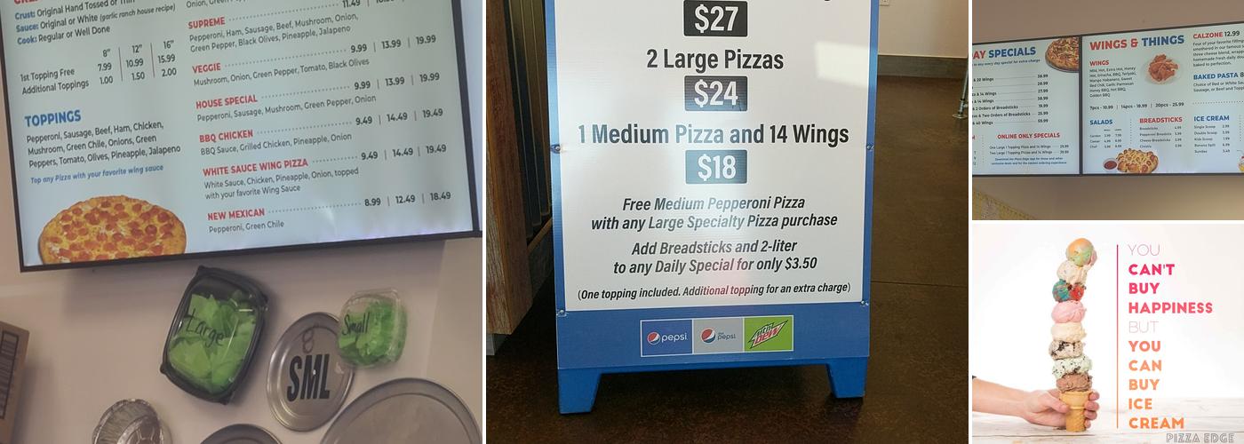 Pizza Edge Menu
