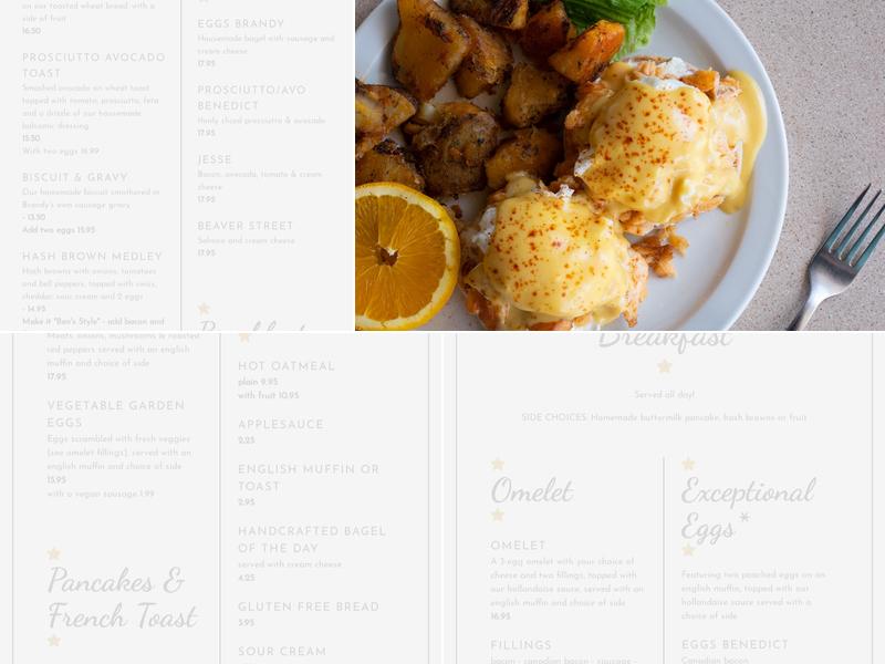 Brandy's Cafe Menu
