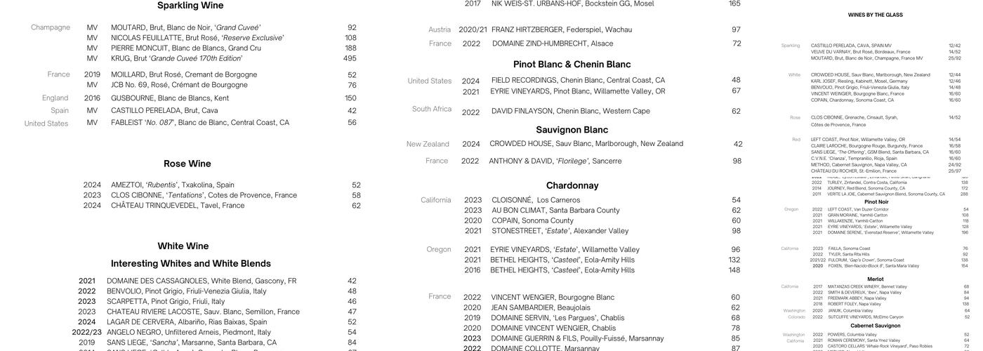 Tinderbox Kitchen Menu