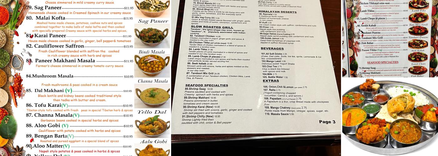 Himalayan Grill Menu