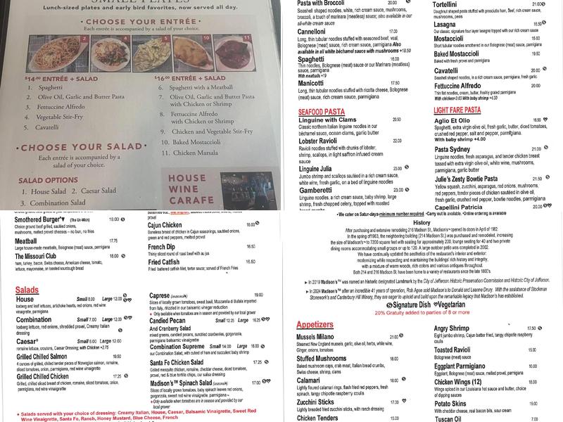 Madison's Menu