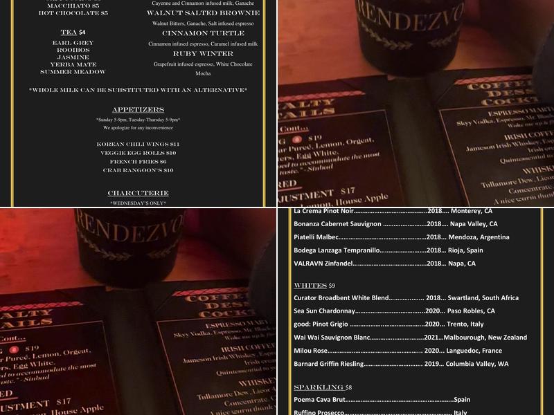 Rendezvous Menu
