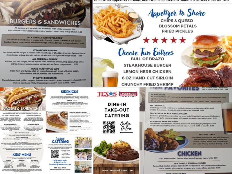 Texas Steakhouse & Catering Menu