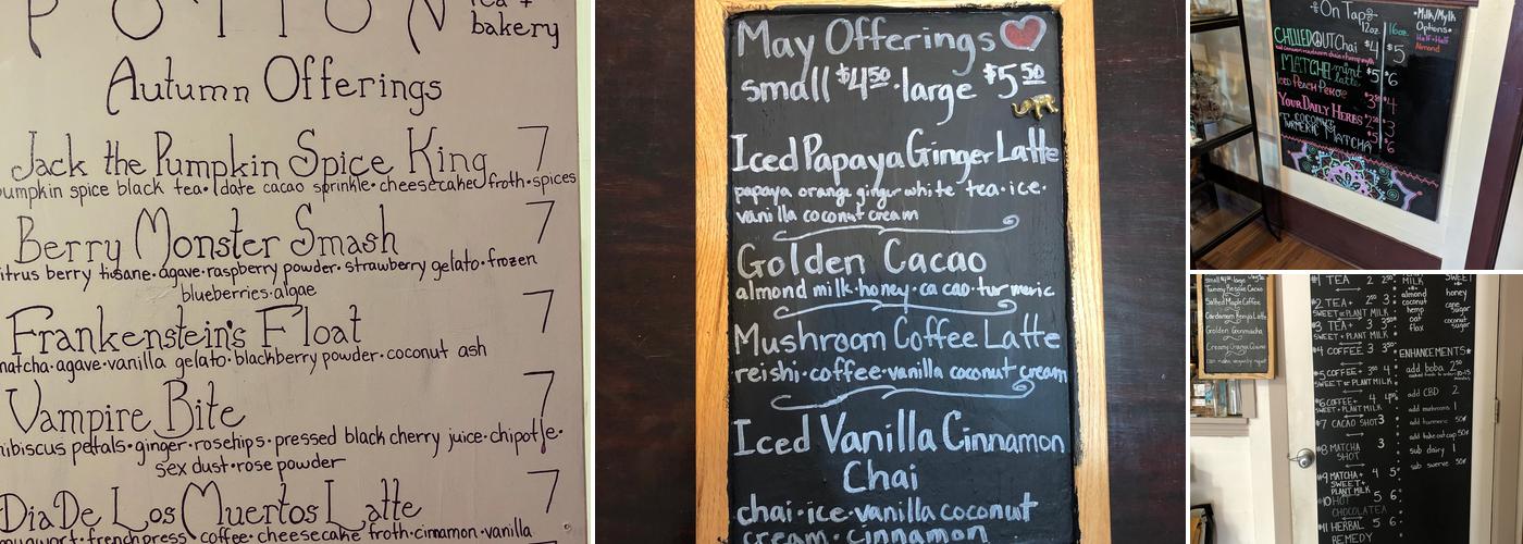 Potion Tea & Bakery Menu
