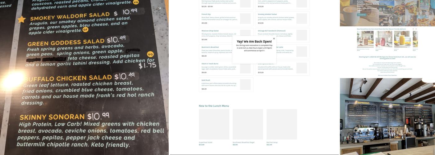 Eat n' Run Route 66 Cafe Menu