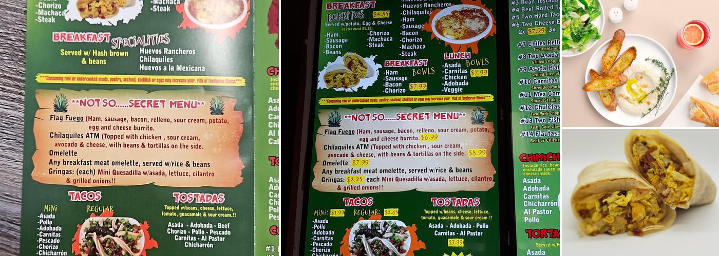 Los Altenos Restaurant LLC Menu