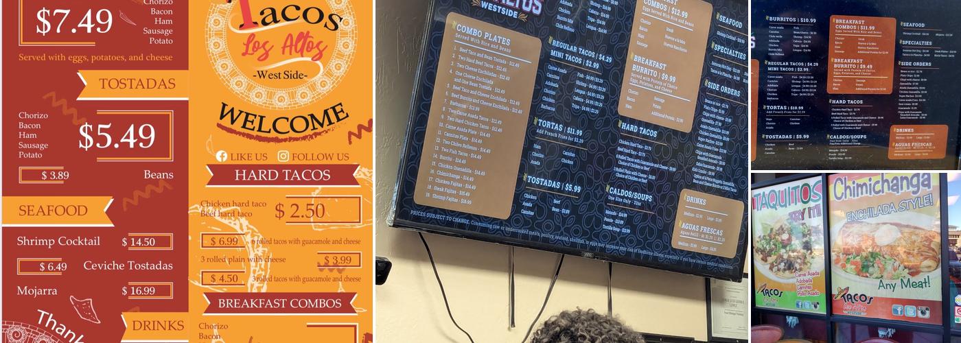 Tacos Los Altos - West Side Menu