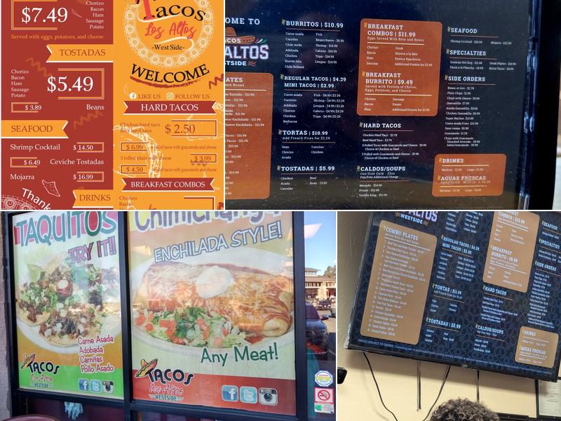 Tacos Los Altos - West Side Menu