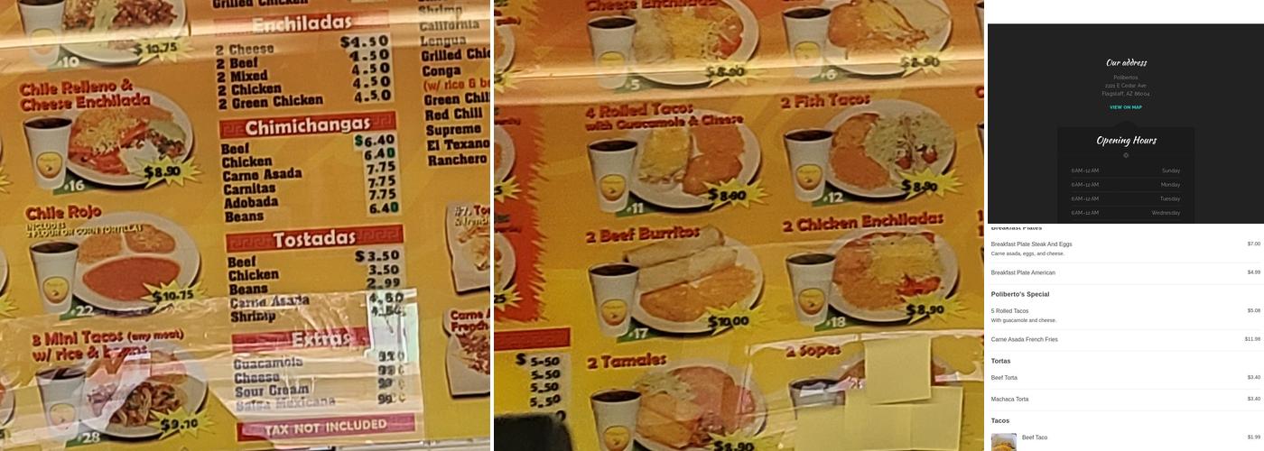 Polibertos Menu