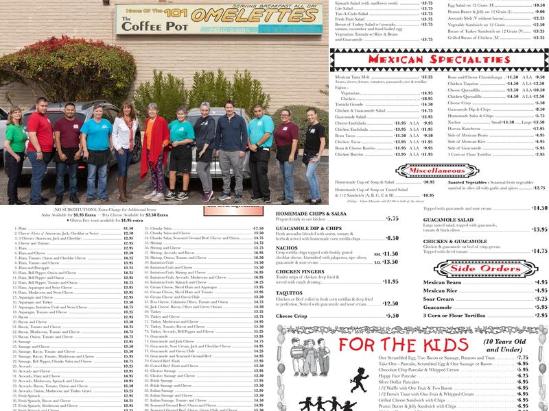 Coffee Pot Restaurant Menu