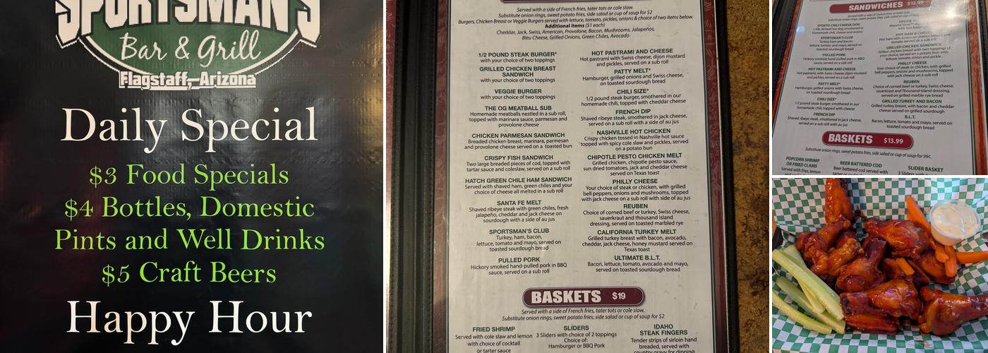 Sportsman's Bar & Grill Menu