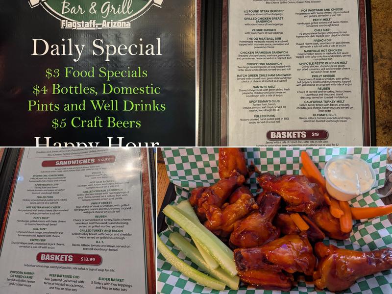 Sportsman's Bar & Grill Menu