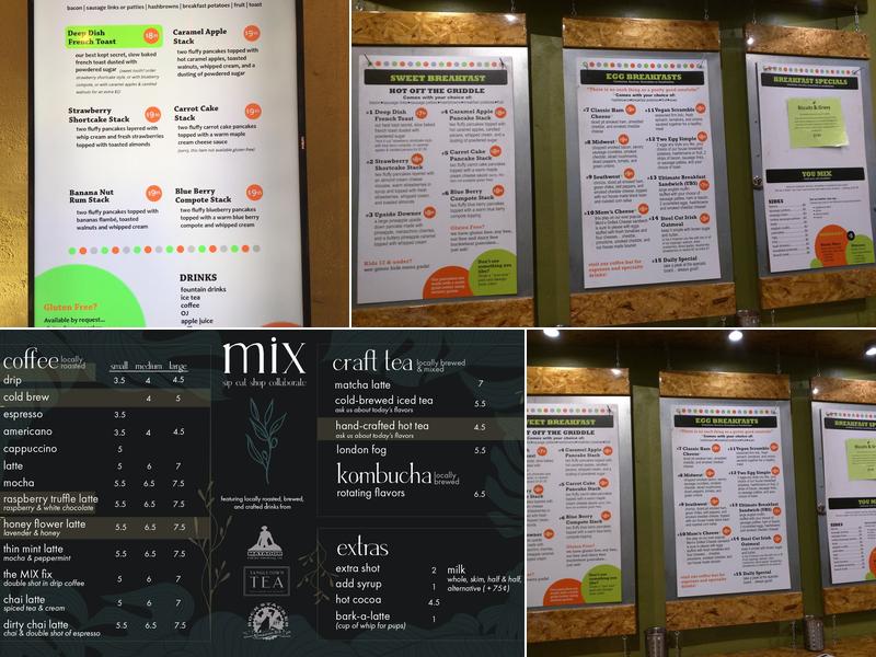 MIX Flagstaff Menu