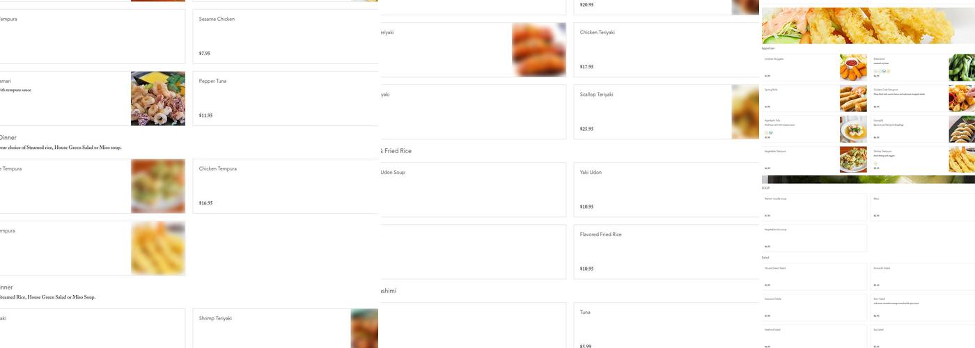 TeppanFuji Restaurant Menu