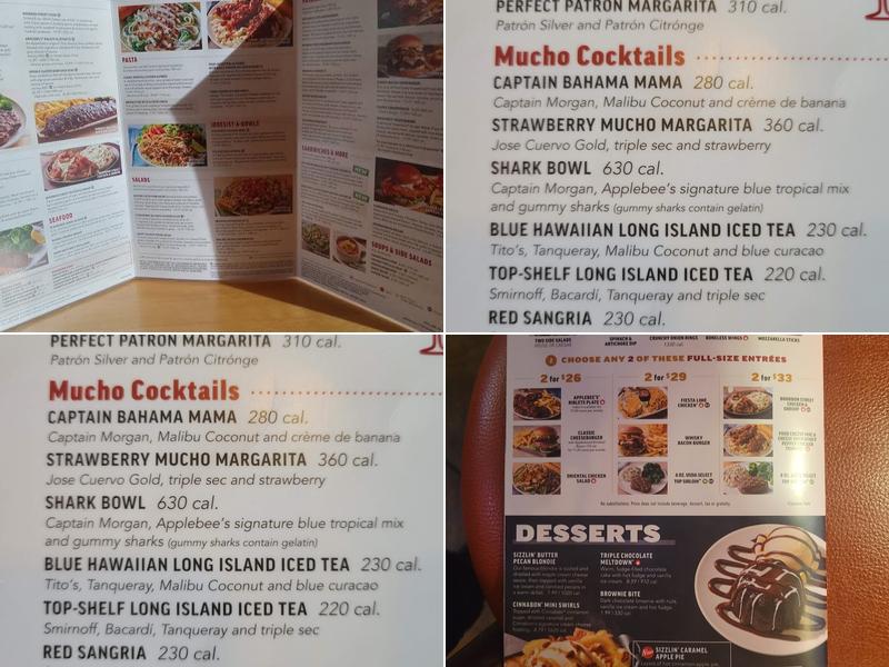 Applebee's Grill + Bar Menu