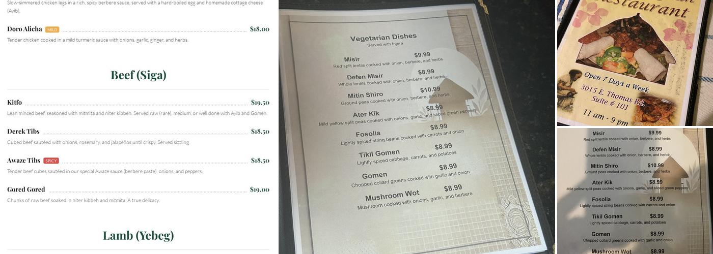 Gojo Restaurant Menu
