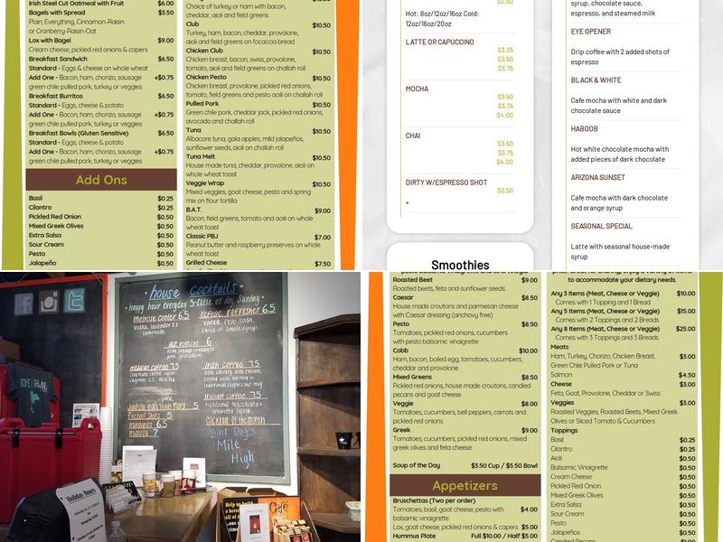 The Refuge Coffee Menu