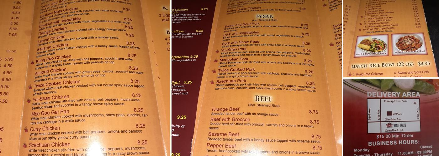 Hing Loon Chinese Express Menu