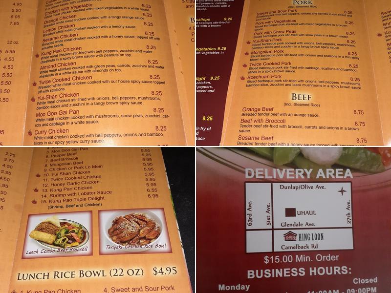 Hing Loon Chinese Express Menu