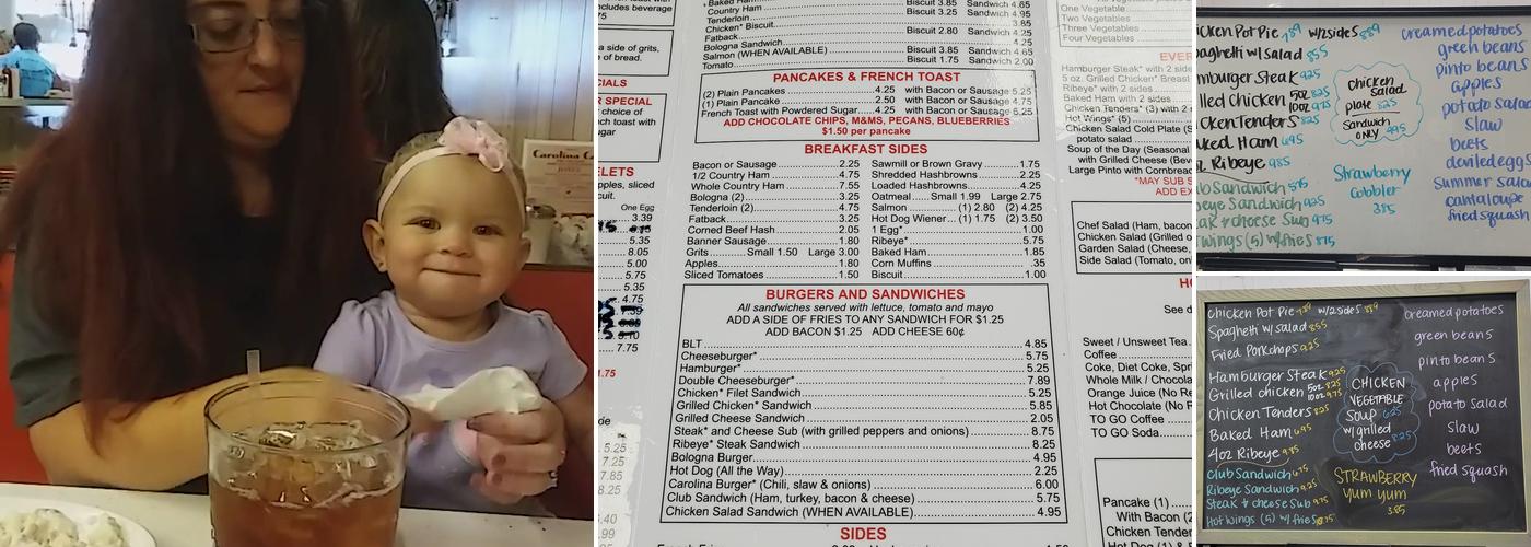 Carolina Cafe Menu