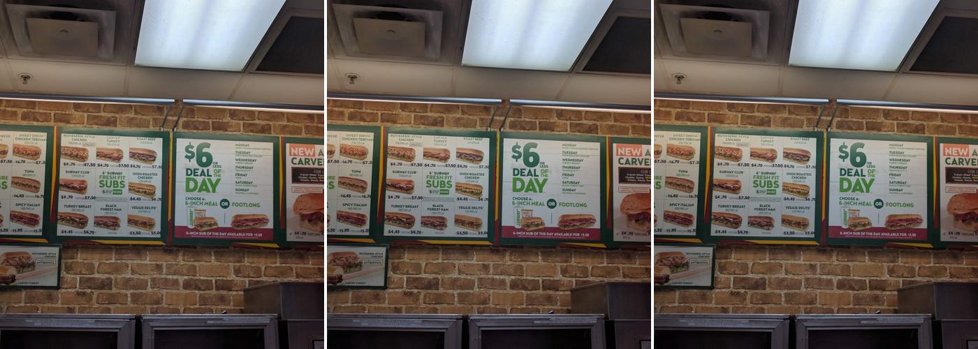 Subway Menu