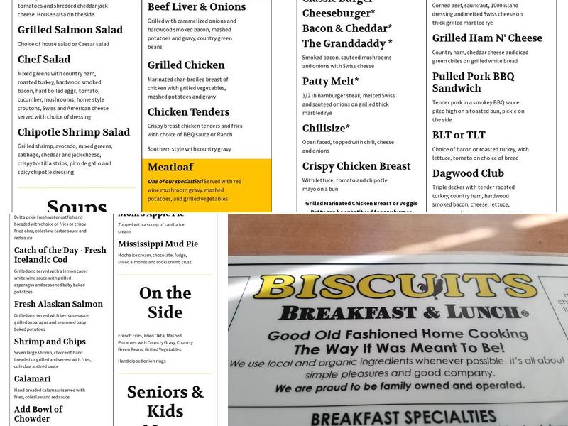 Biscuits Menu