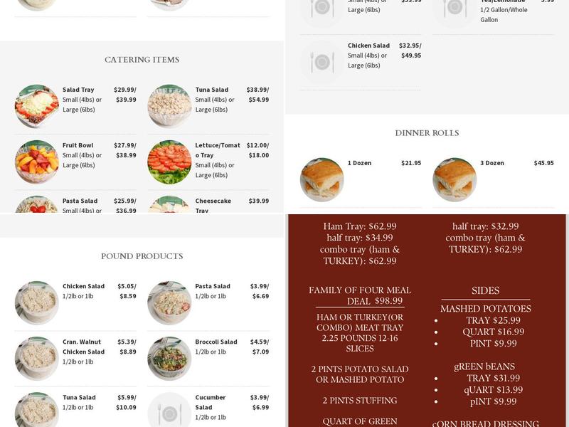 O'Kellys Menu