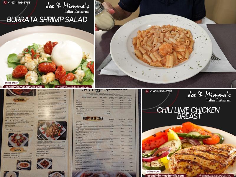 Joe & Mimma's Italian Restaurant Menu