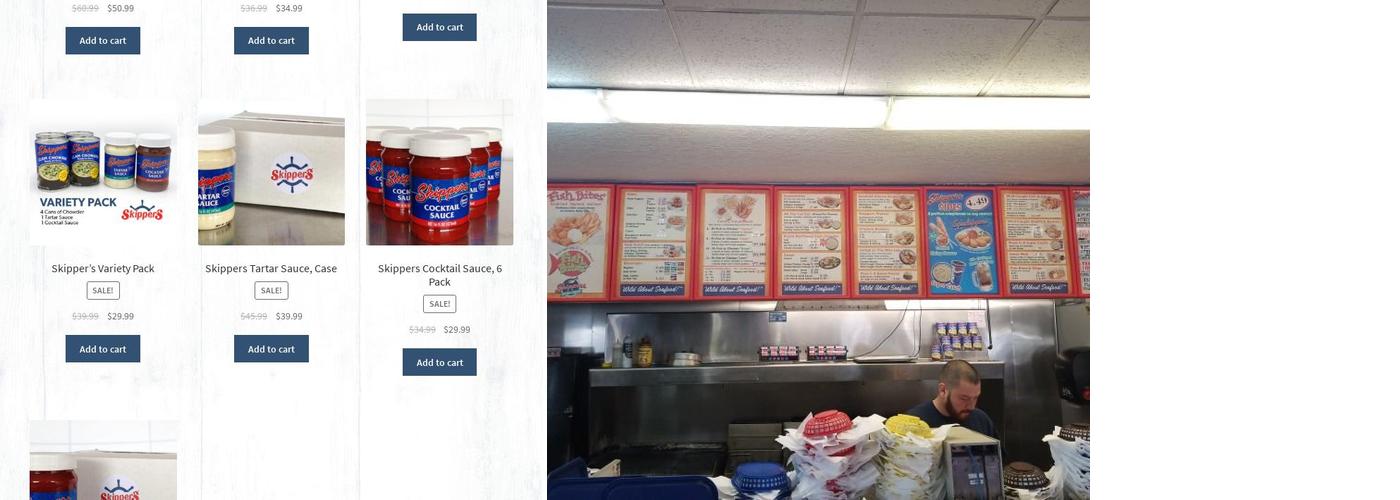 Skippers Seafood 'n Chowder Menu