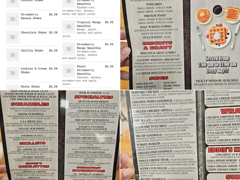 Eddie's Grill Menu