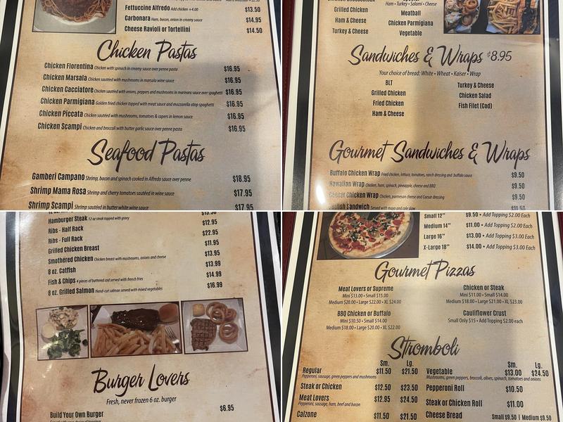 Mama Rosa's Menu