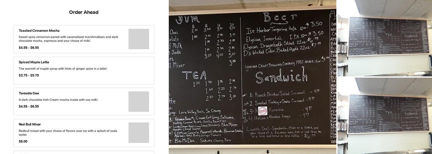 Caterpillar Cafe Menu