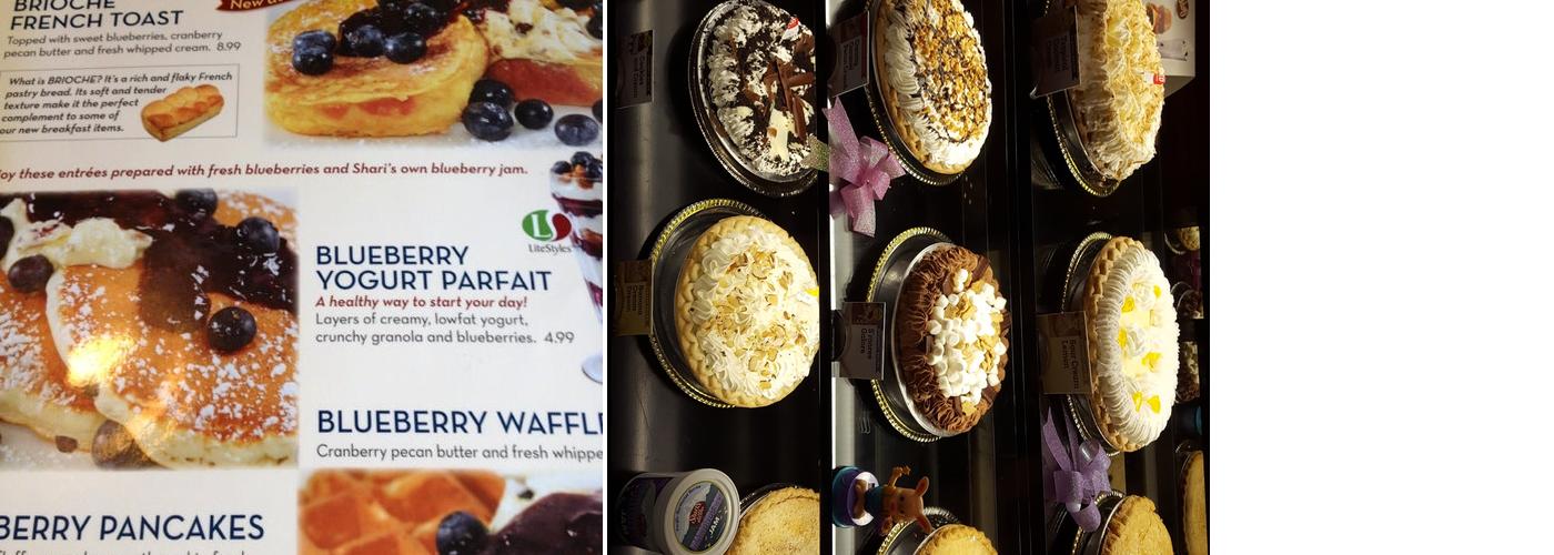 Shari's Cafe and Pies Menu