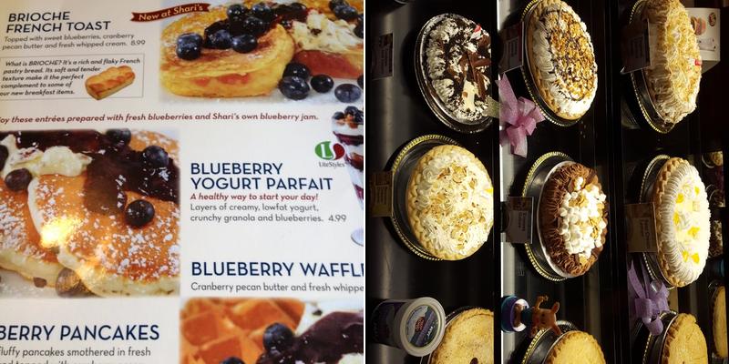 Shari's Cafe and Pies Menu