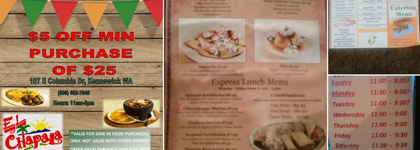 El Chapala Menu