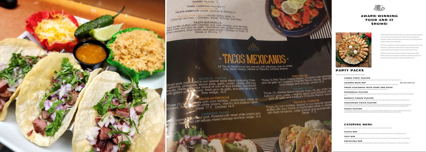 AZTECA RESTAURANT Menu
