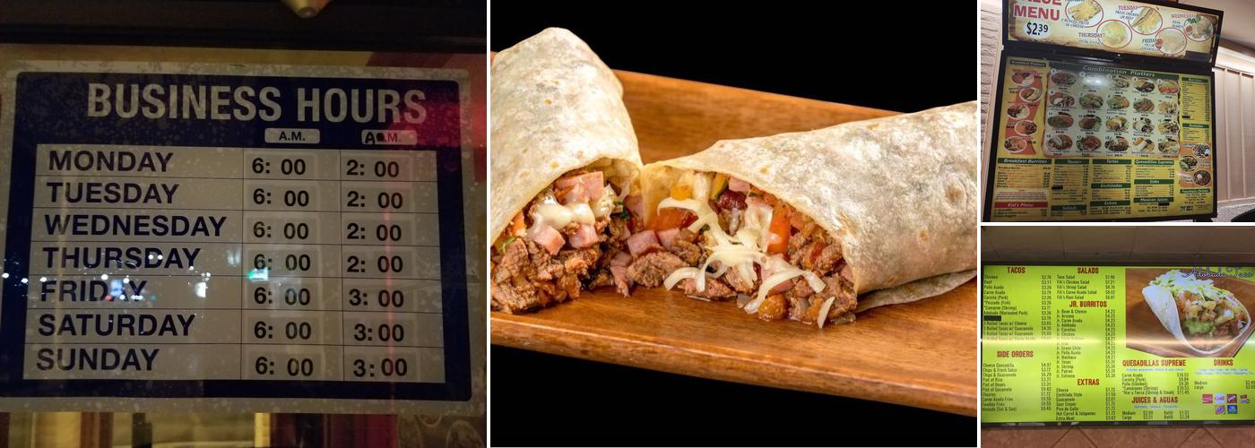 Filiberto's Mexican Food Menu