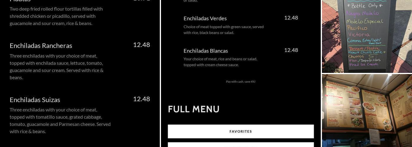 Chapala Express Menu