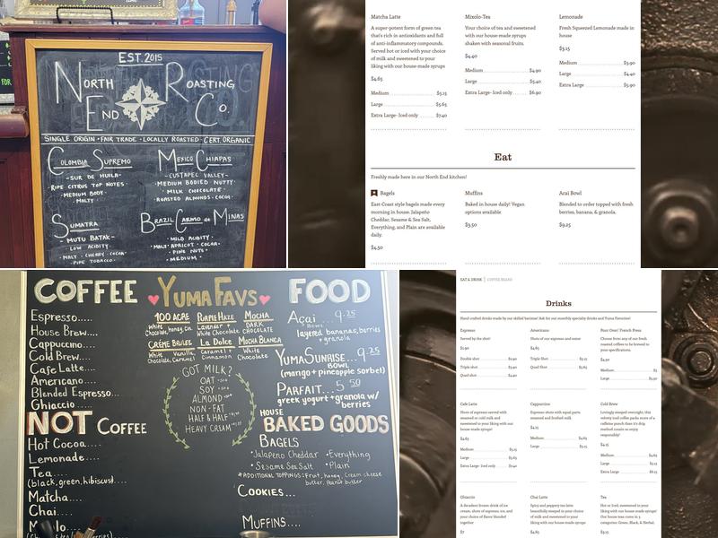 North End Coffeehouse Menu
