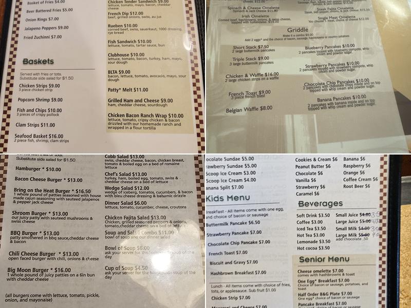 Lil’ Moon Diner Menu