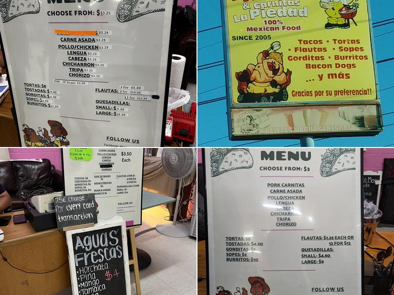 El Jarocho Taco Restaurant Menu