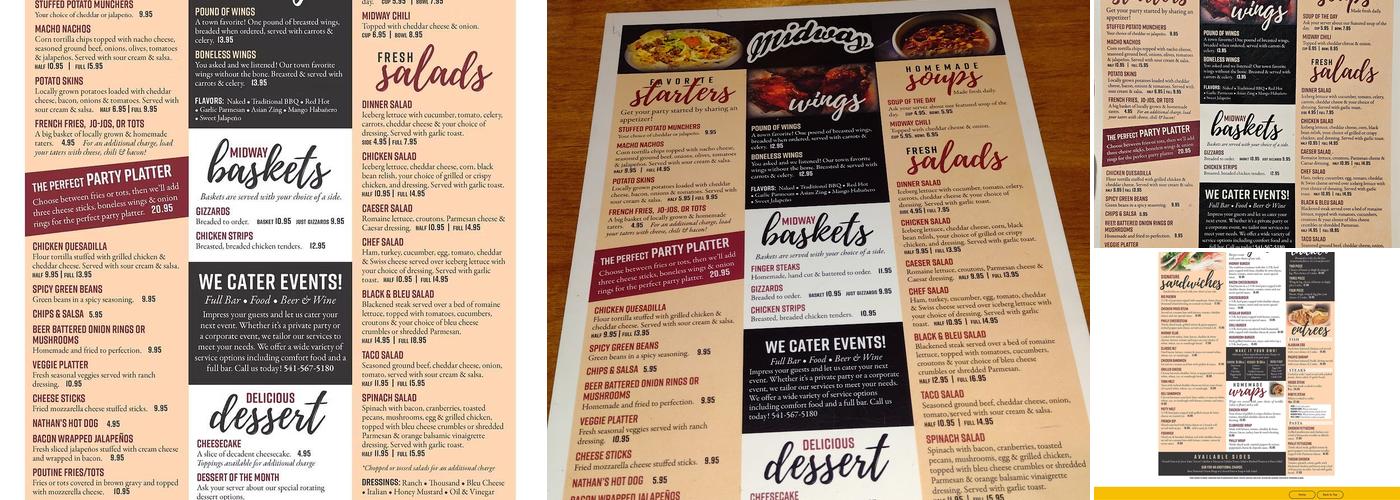Midway Bar & Grill Menu
