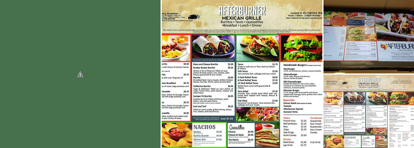 Afterburner Menu