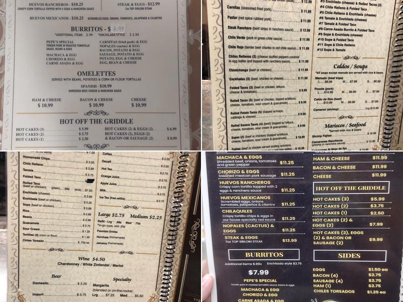 Los Manjares Restaurant Menu