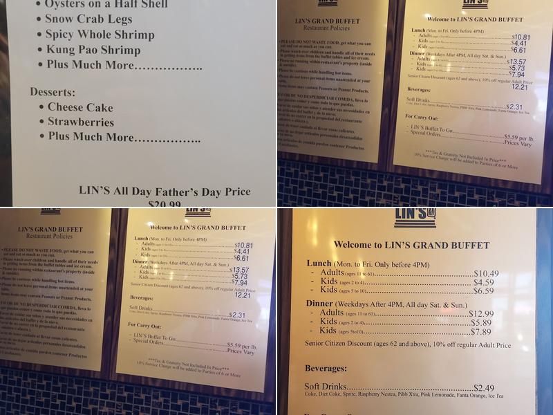 LINS GRAND BUFFET- YUMA Menu