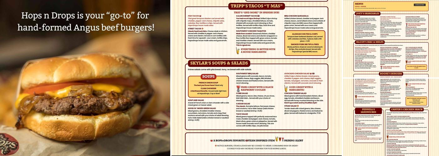 Hops n Drops Menu