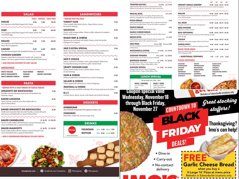 Imo's Pizza Menu